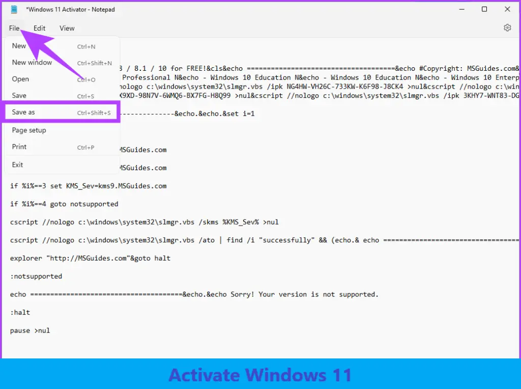 Windows 11 Activator TXT Download